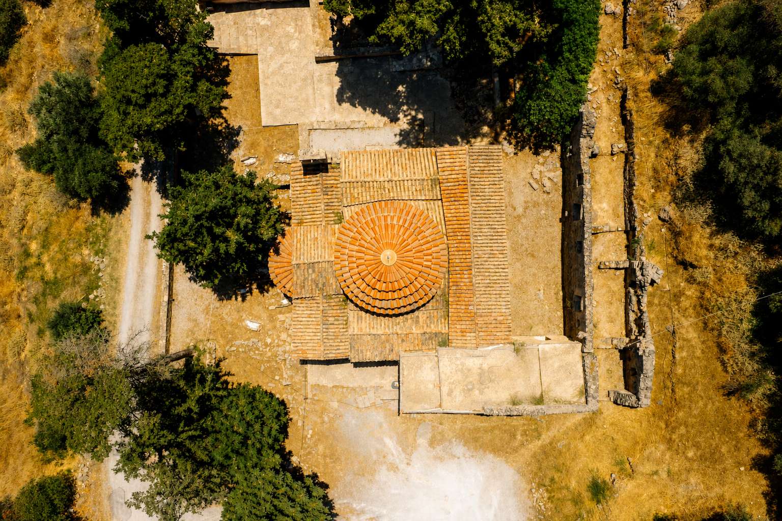 Kissamos beyond the famous beaches: an aerial view of the Rotunda of Michael the Archangel