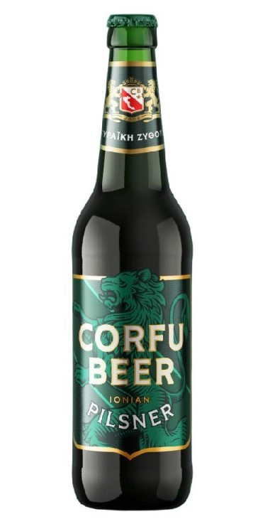 12 Greek island beers: Corfu Beer Ionian Pilsner bottle from Corfu