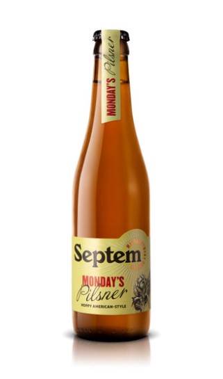 12 Greek island beers: Septem Monday's Pilsner bottle from Evia
