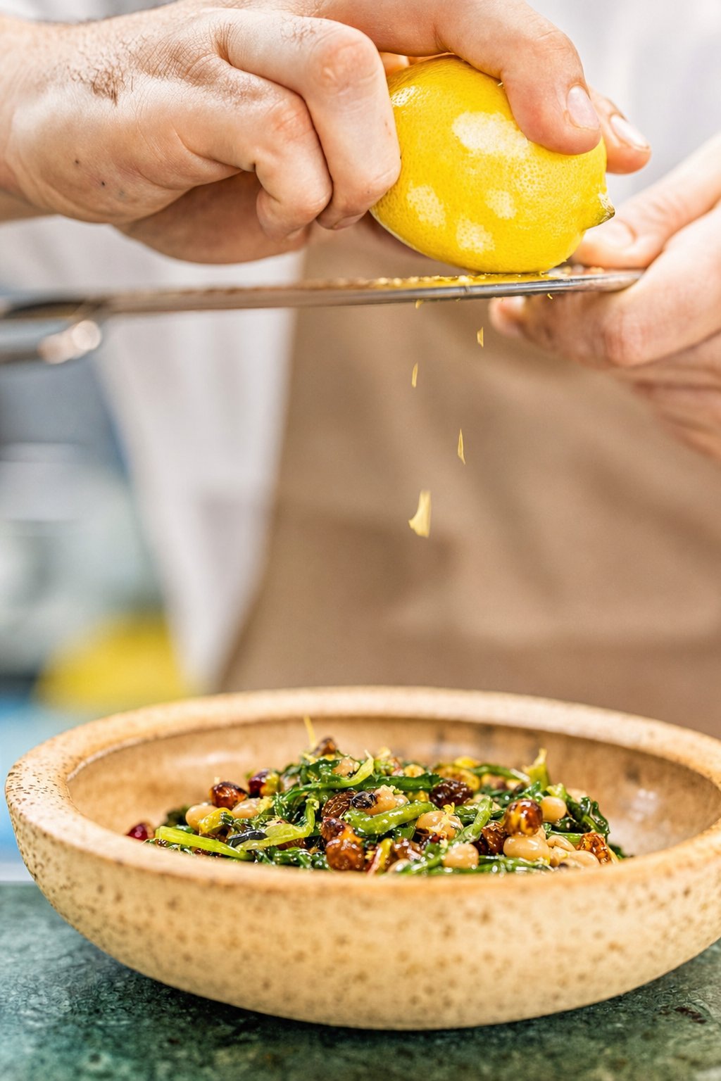Koukaki&rsquo;s Best Places to Eat: Thomas 1971, lemon zest being grated over a plated dish