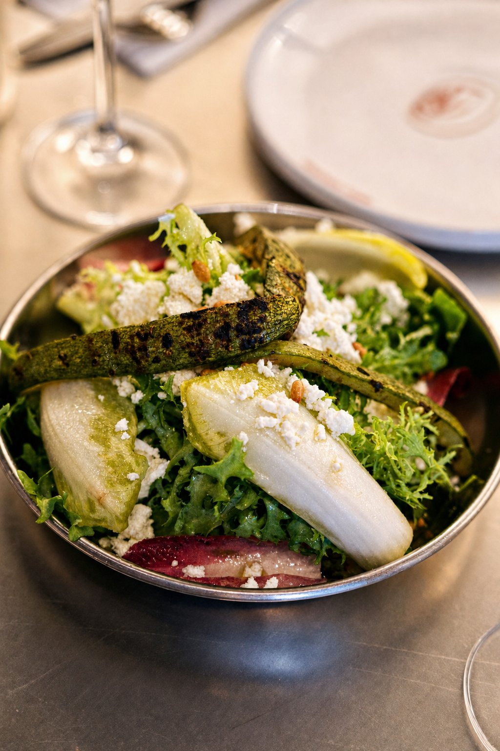 Koukaki&rsquo;s Best Places to Eat: Voulkanizater, a green salad served in a metal bowl
